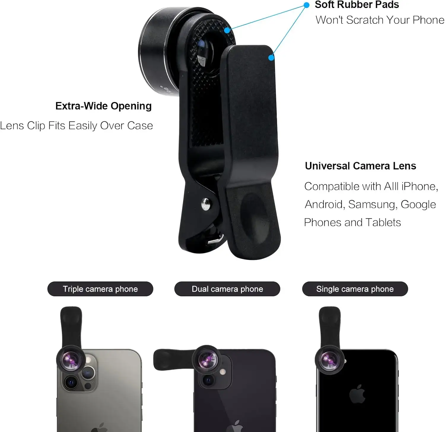 Mocalaca Phone Camera Lens (11 Lenses) Phone Lens Kit - 61XjDCHlnlL._AC_SL1500_